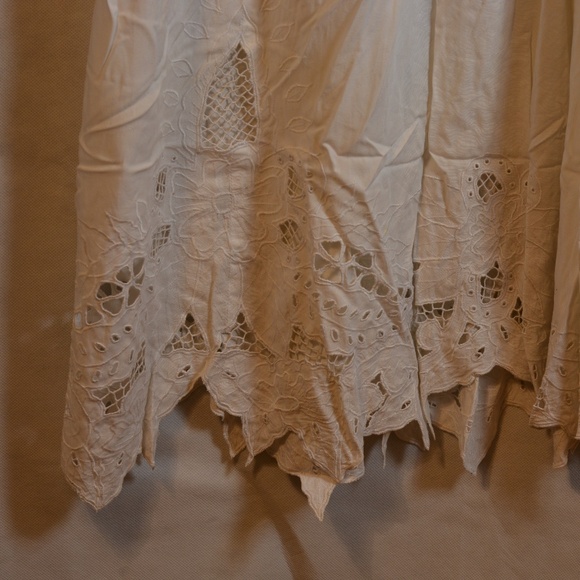 WHITE EYELET Embroidered XL White Skirt Jacket by YaYa - Picture 4 of 15